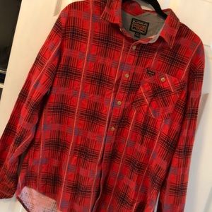 Long Sleeves Plaid Red Shirt for Men